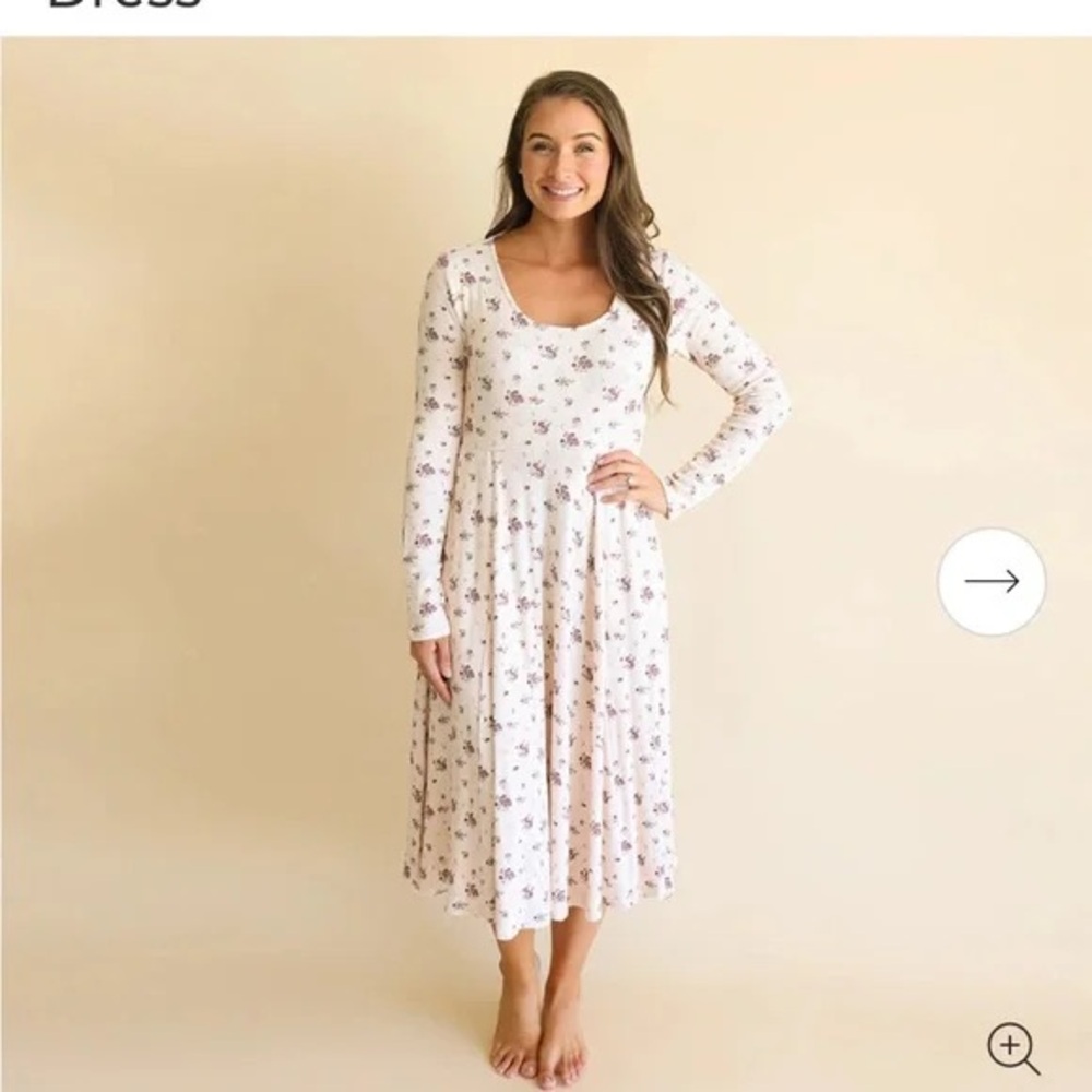 Posh Peanut Maven Pointelle Long Sleeve Dress